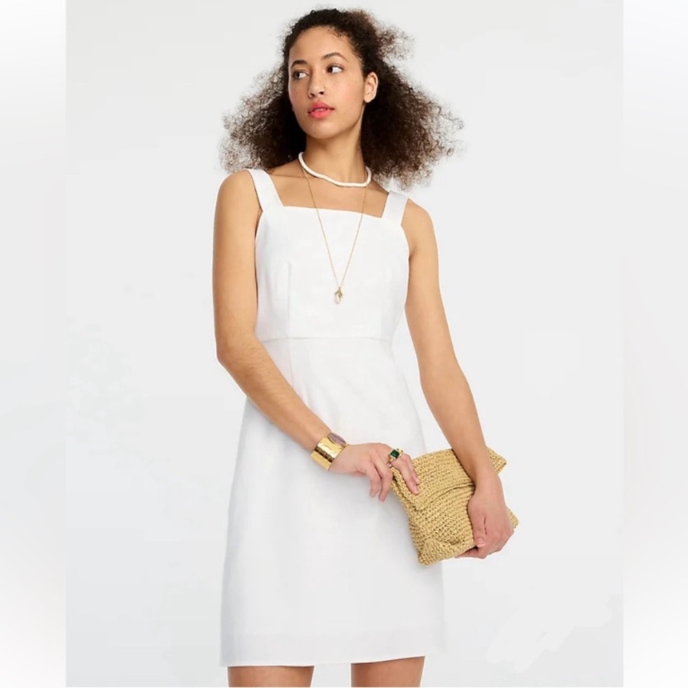 J. Crew White Asymmetrical Sundress